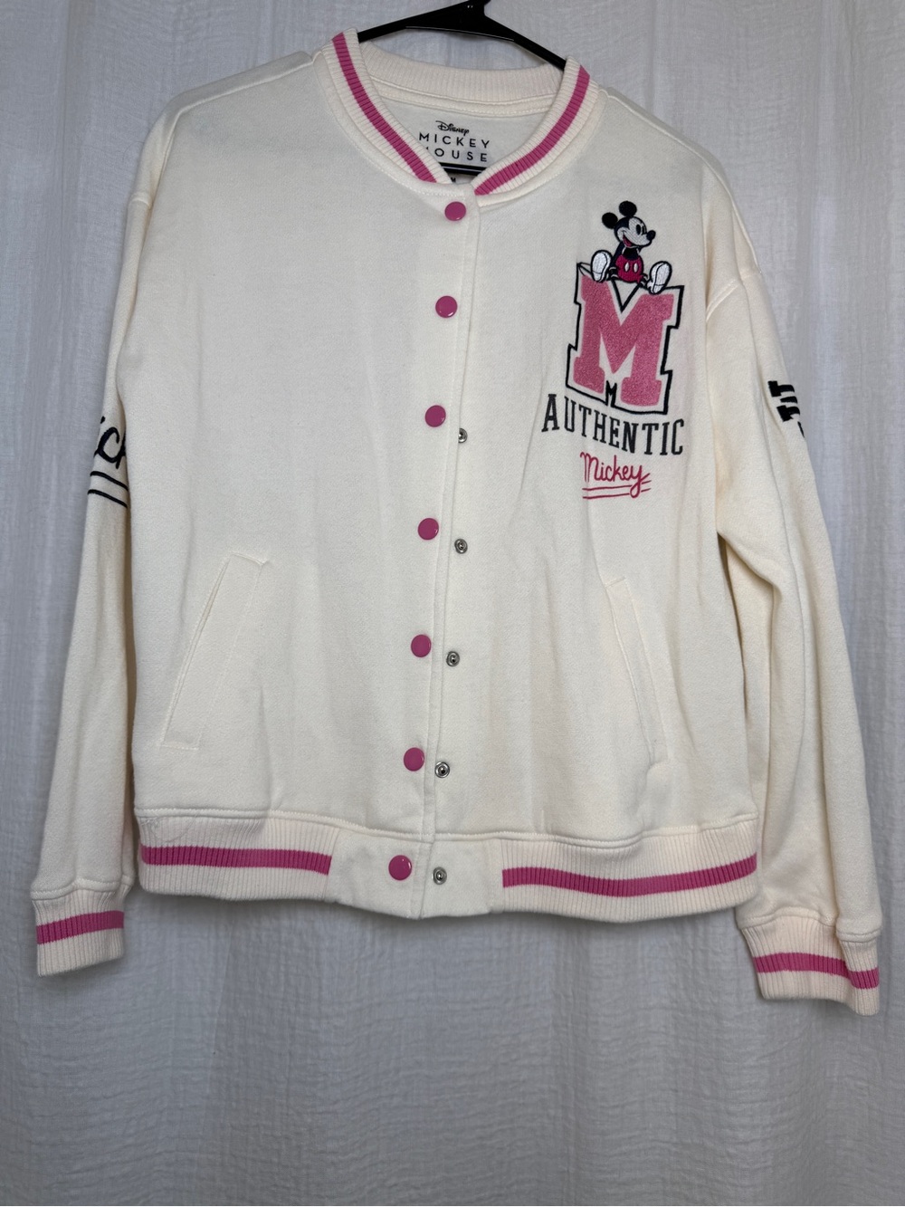 Disney Authentic Mickey Mouse Bomber Varsity Jacket - Medium